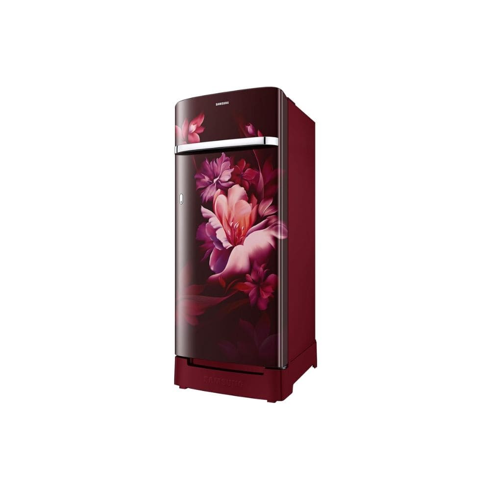 Samsung 215 Ltrs, 5 Star Digital Inverter, Direct Cool Single Door Refrigerator (RR23H2H35RZ/HLtrs, Midnight Blossom Red)