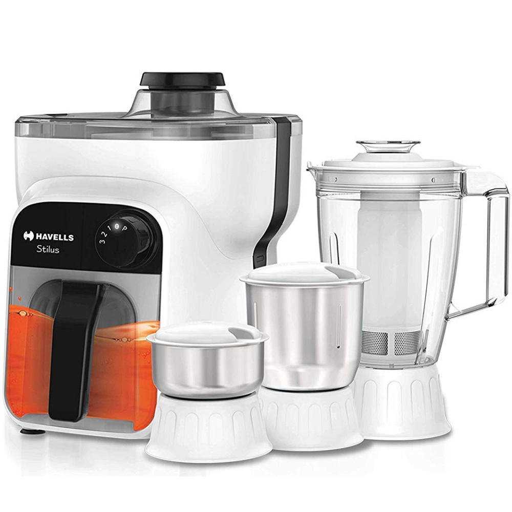 Havells JMG STILUS, 500 Watts 3 Jars Juicer Mixer Grinder (White)