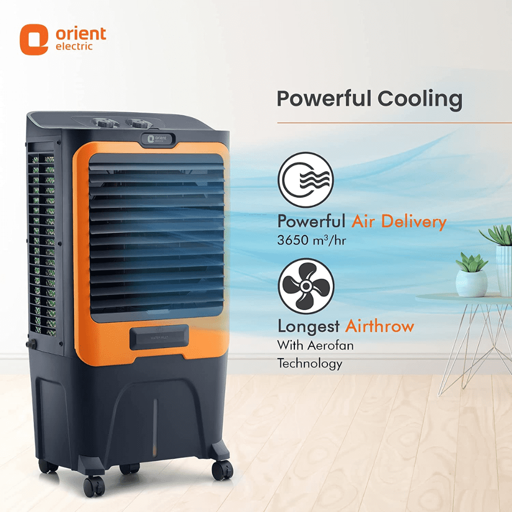 Orient 50 Ltrs Desert Air Cooler (CD5003H, Grey & Orange)