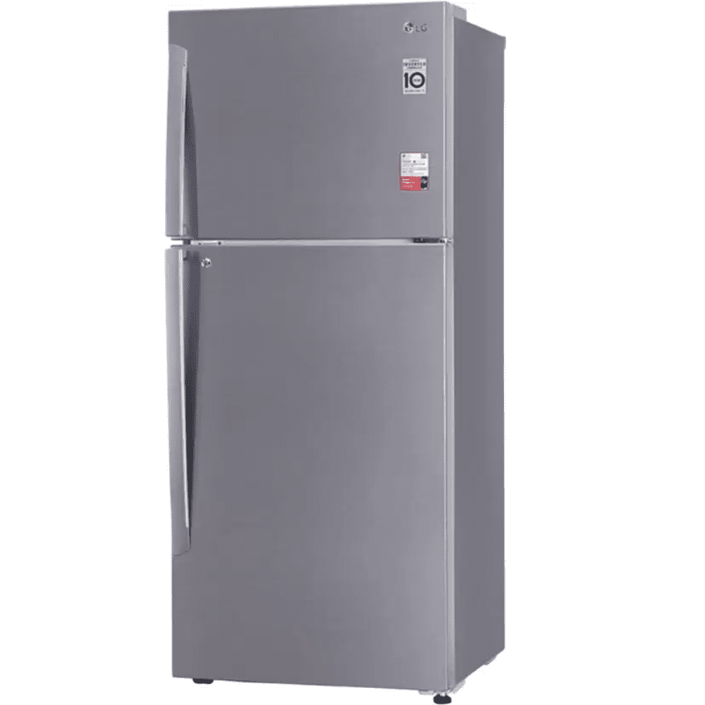 LG 437 Ltrs 2 Star Inverter Frost Free Double Door Refrigerator (GL-T432APZY, Shiny Steel)