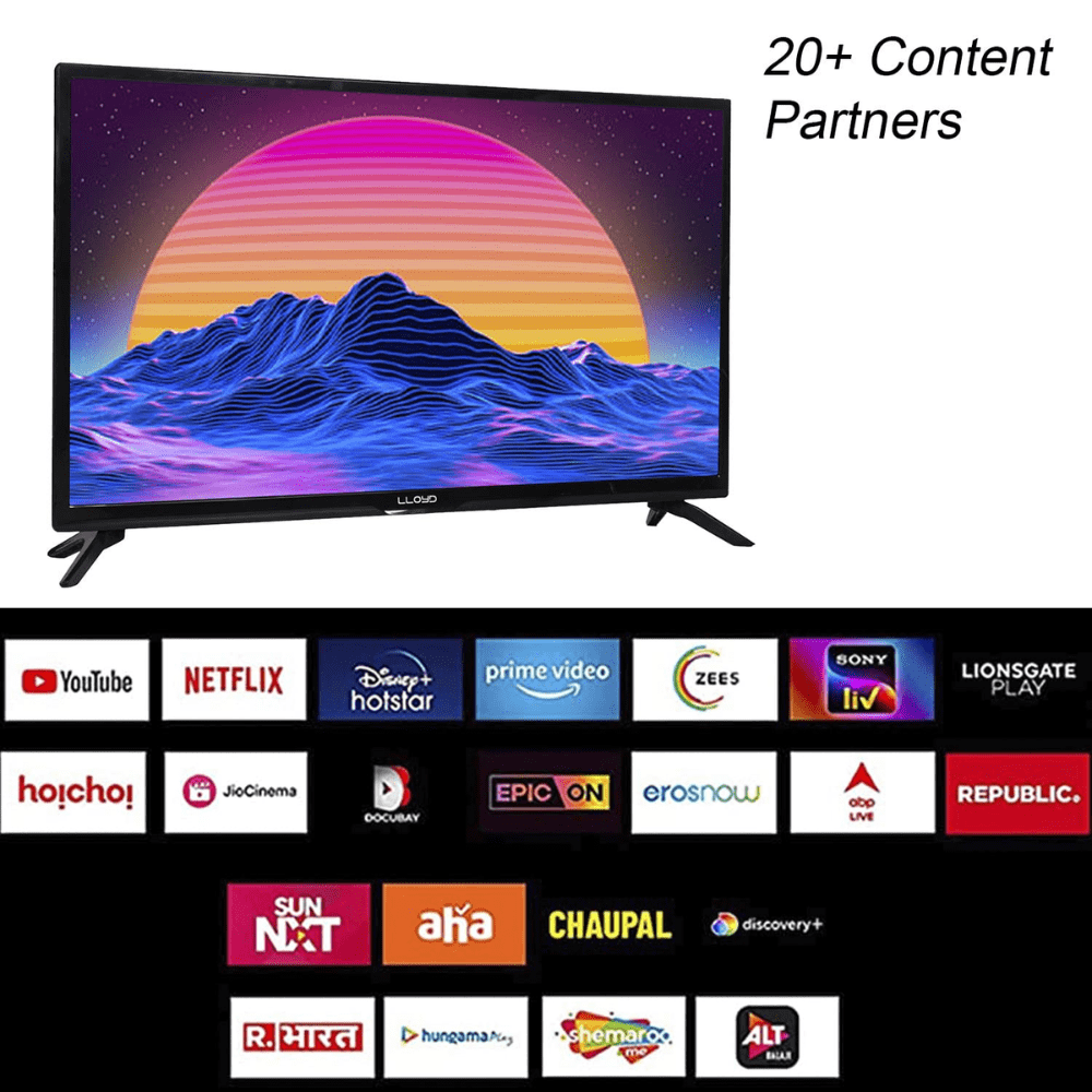 Lloyd 32HS410D, 32 Inches, HD Ready Smart LED Tv, Black Model