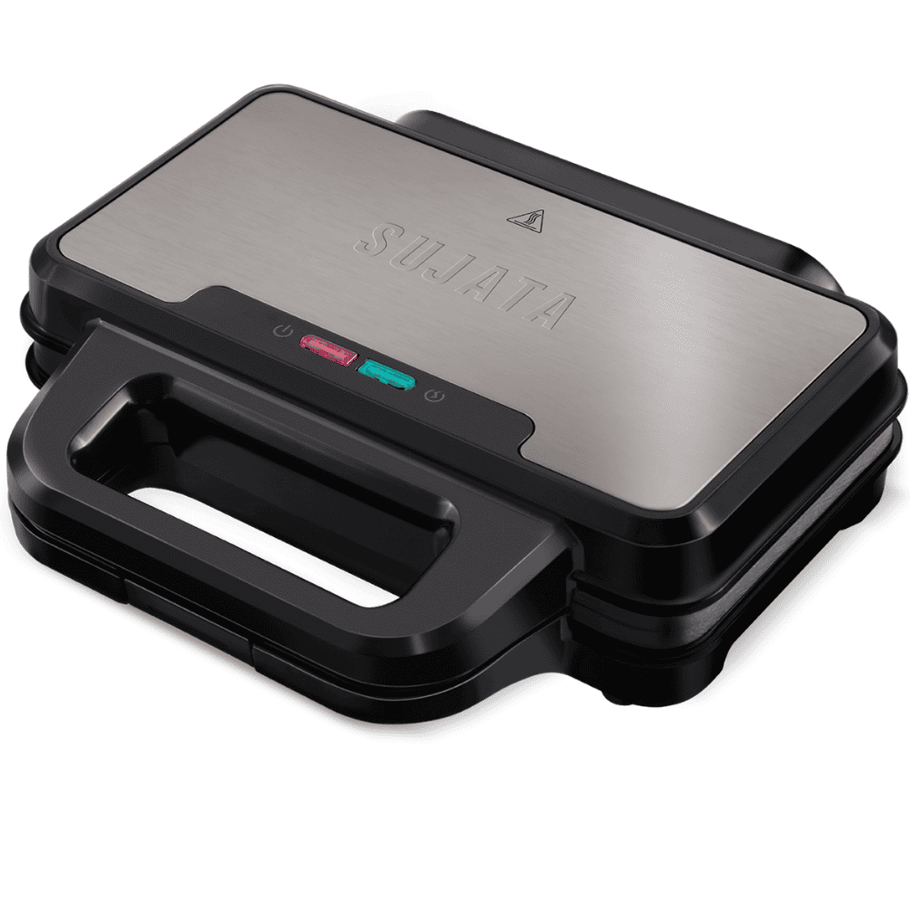 Sujata 900 Watts Electric Serve Sandwich Maker with Patty Plate (SW11,Black)