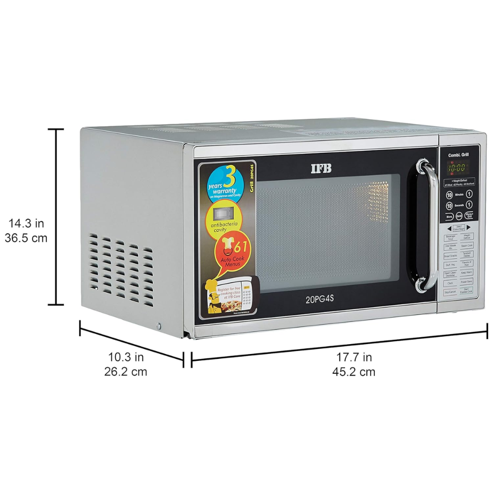 IFB 20 Ltrs Convection Microwave Oven Standard (20PG4S,Black)