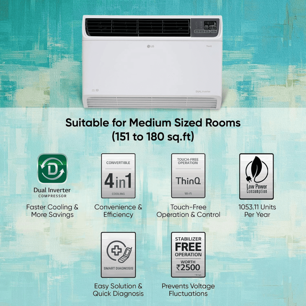 LG 1.5 Ton 5 Star Inverter Window Air Conditioner (UW-Q18WWZA)