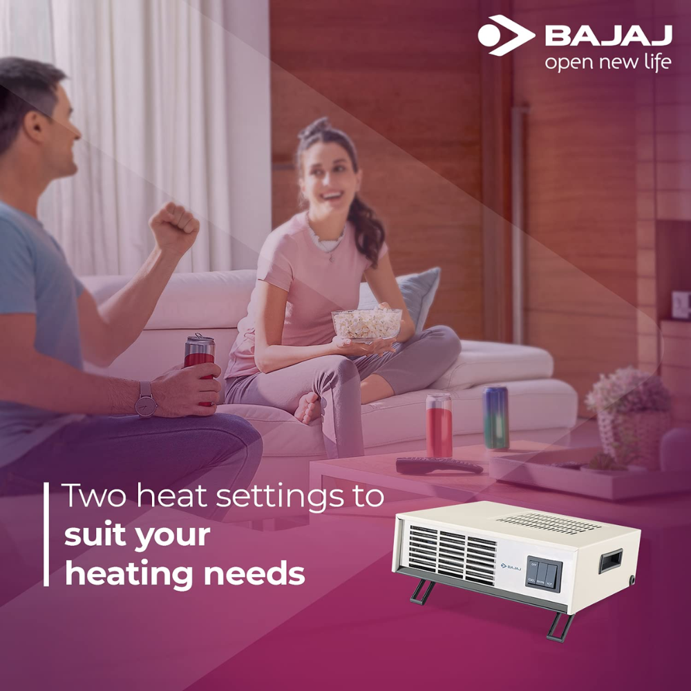 Bajaj Blow Hot,  2000 Watts Fan Portable Room Heater, Off-White