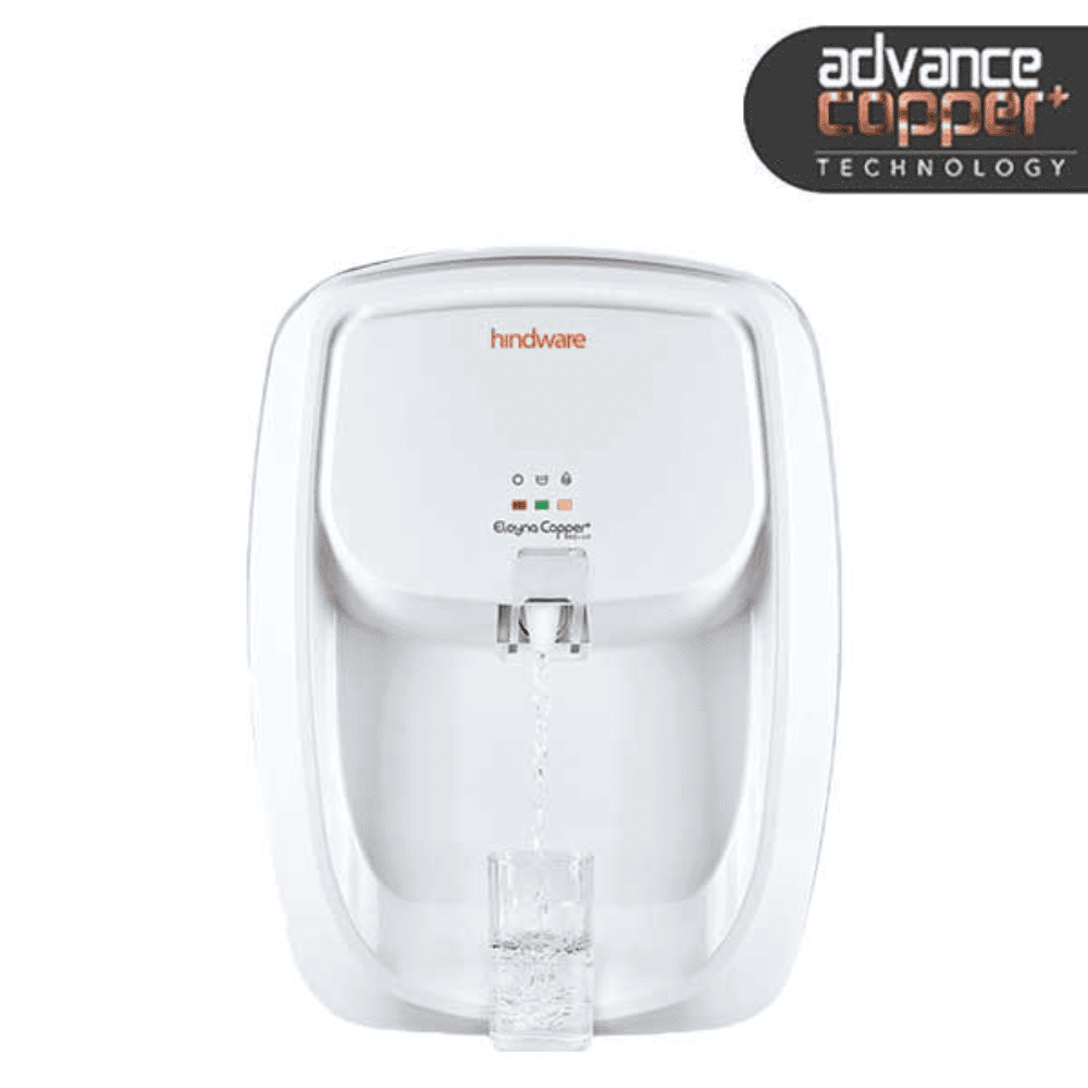 Hindware ELOYNA, 7 Ltrs RO+UF+PH +UV+TDS Wall Mountable Water Purifier, White & Black