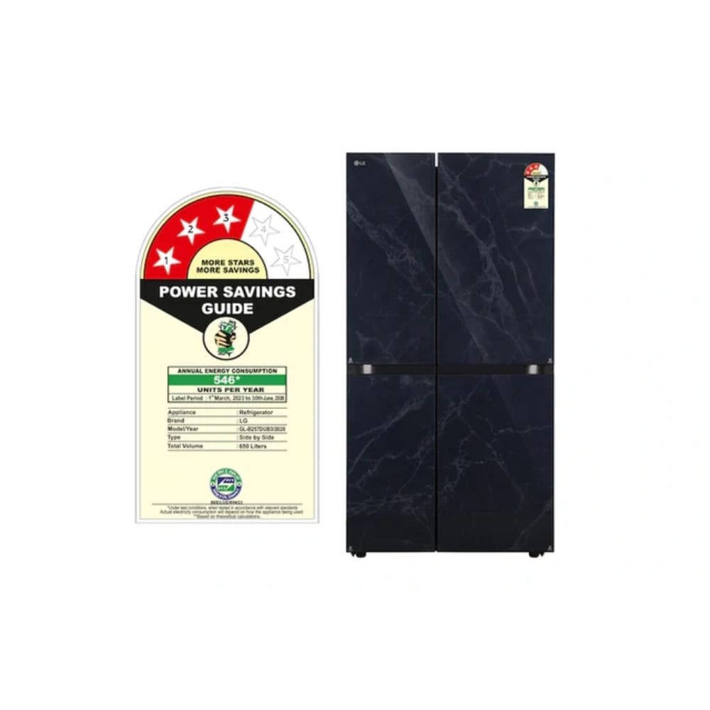 LG 650 Litres 3 Star Inverter Frost Free Side by Side Refrigerator (GL-B257DUB3)