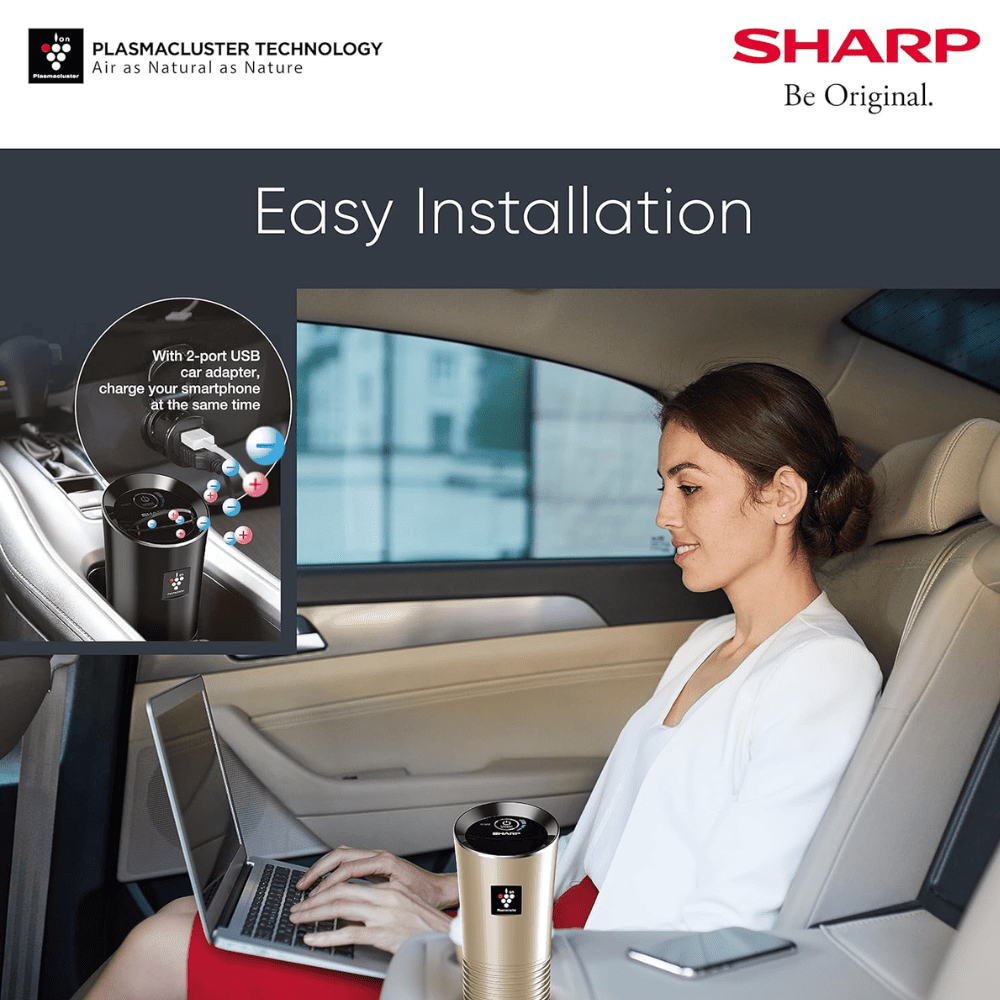 Sharp IG-GC2E-N, Plasmacluster with Pre Filter Portable Car Air Purifier