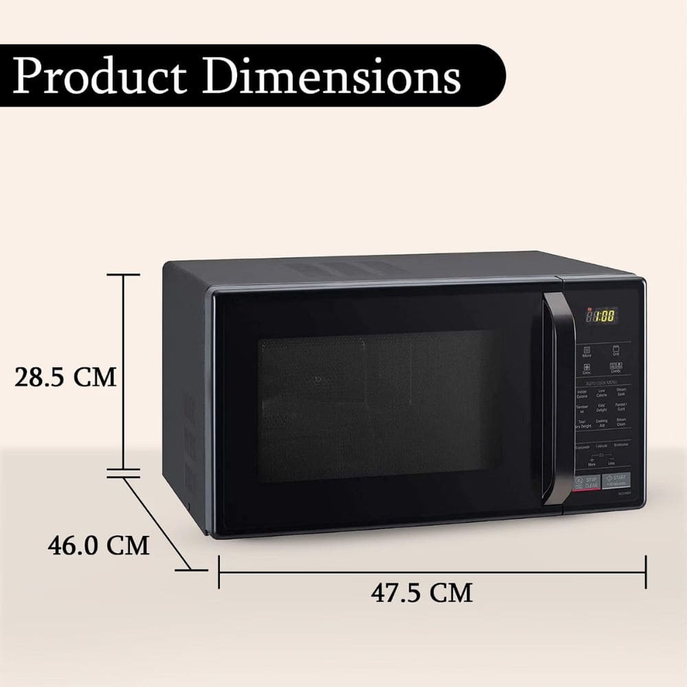 LG 21 Ltrs Stainless Steel Cavity Convection Microwave Oven (MC2146BV,Black)