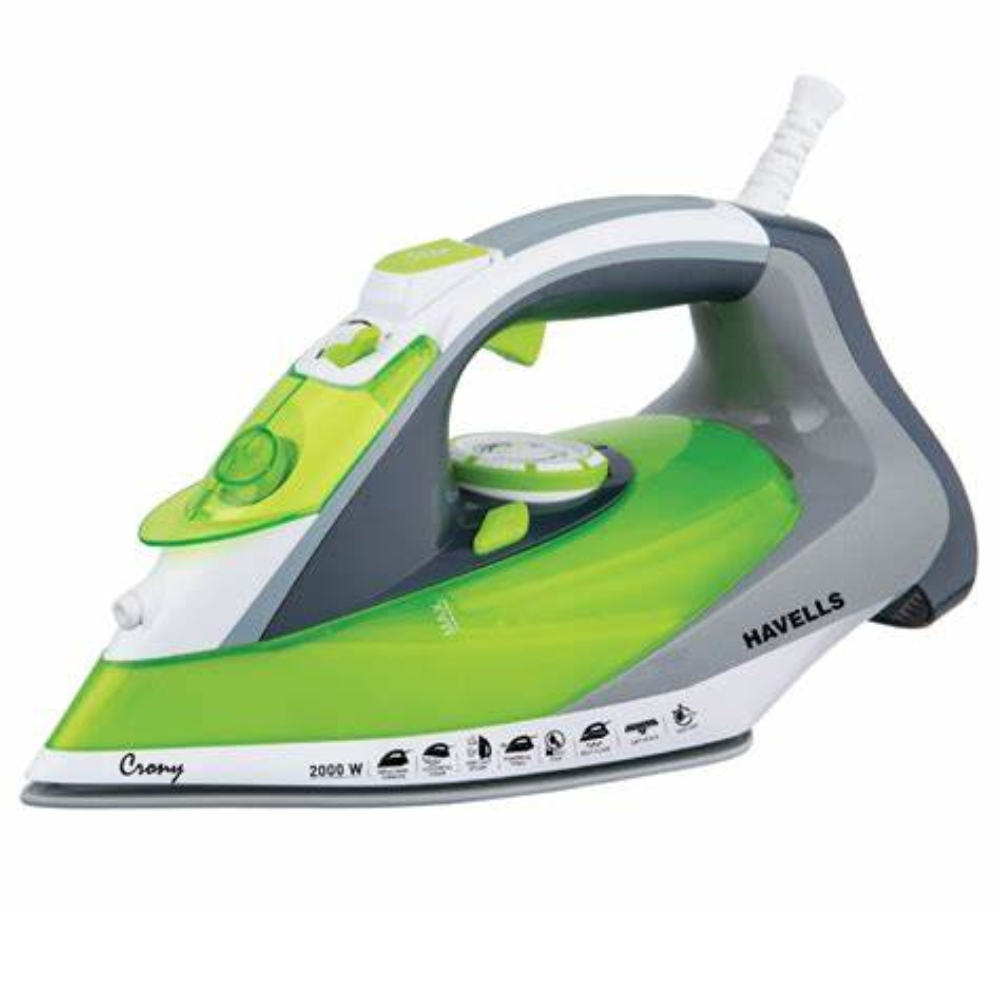 Havells CRONY , 2000 Watts Self Clean Steam Iron Press with Power full Steam Spray (Green)