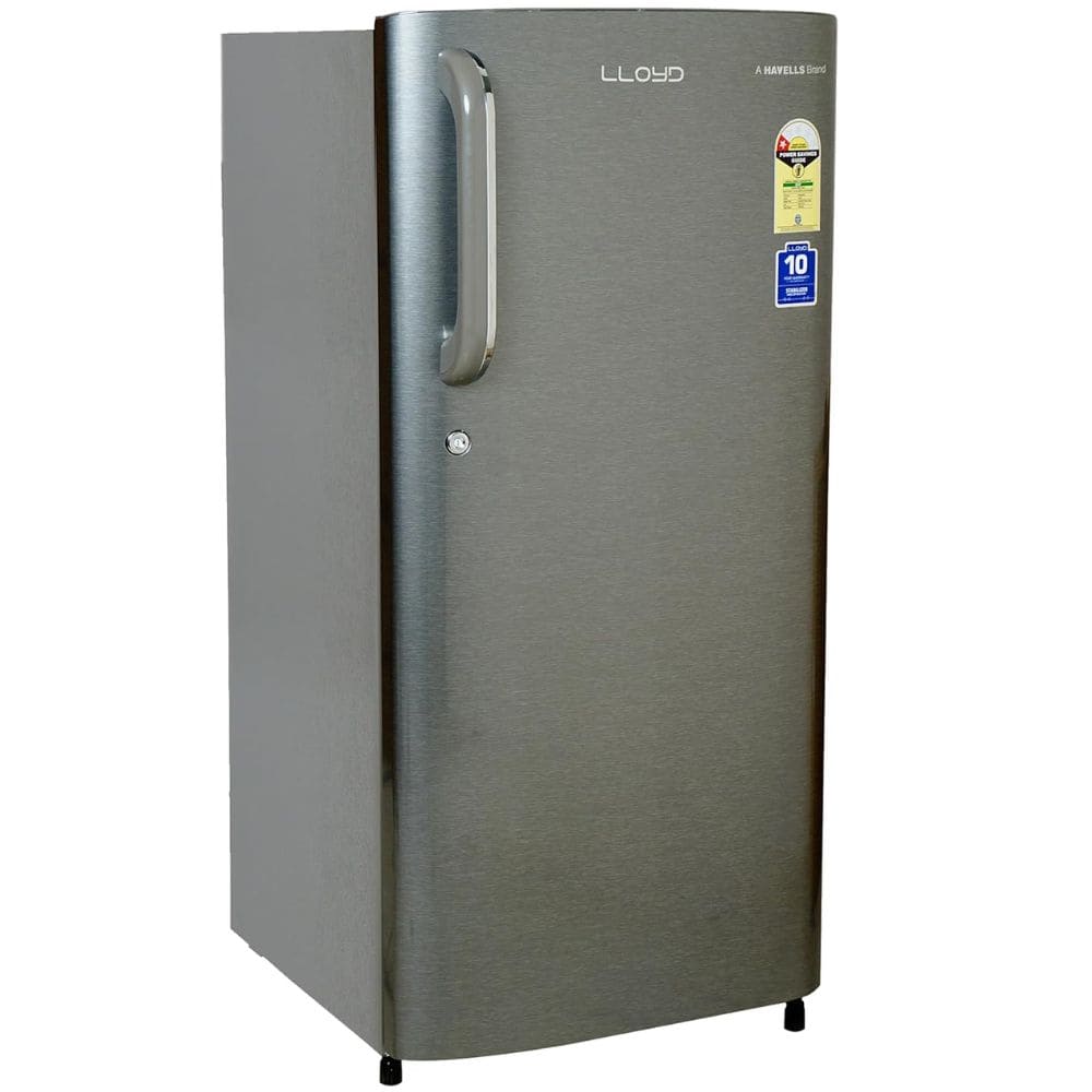 Lloyd 188 Ltrs 1 Star, Inverter Direct Cool, Single Door Refrigerator (GLDC201GSST2JC)