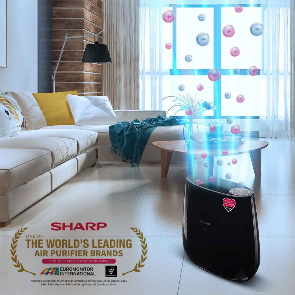 Sharp FP-J30M-BK, 4 Stage Filtration Air Purifier (Patented PCI Technology, HEPA filter)