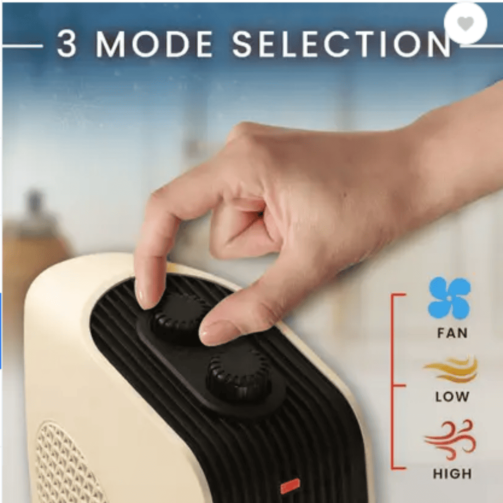 Warmex 2000 Watts Electric Fan Room Heater (Warmeo, White)