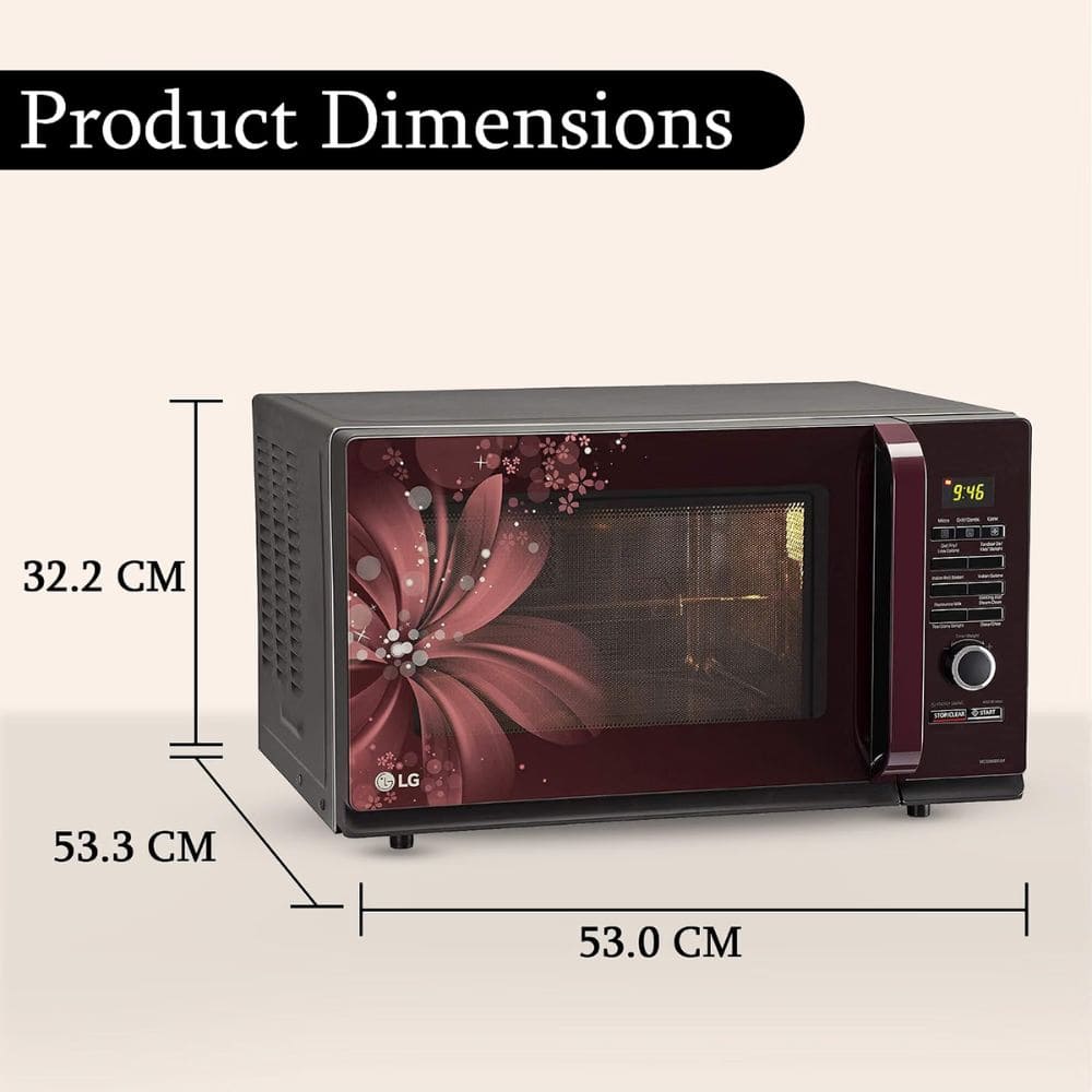 LG 28 Ltrs Stainless Steel Cavity Convection Microwave Oven All in One (MC3286BRUM,Black)