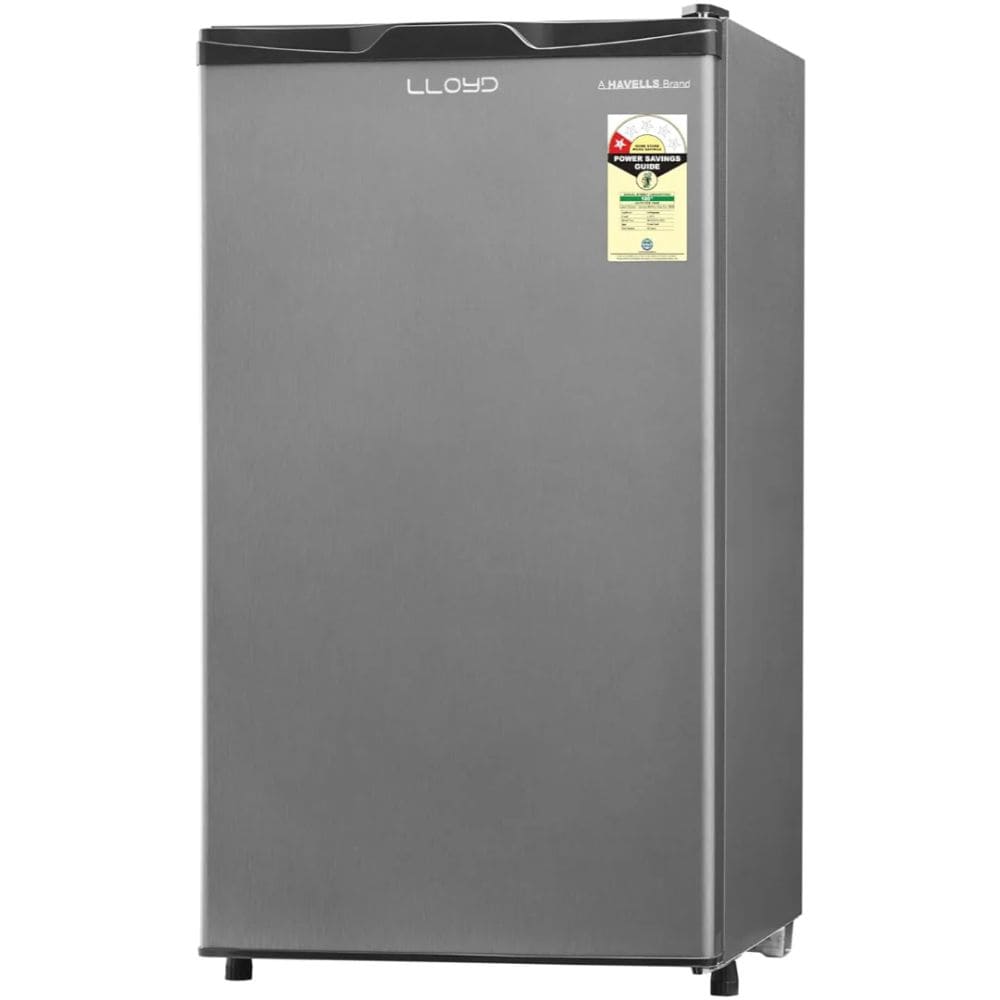 Lloyd 92 Ltrs, 1 Star Direct Cool Single Door Mini Refrigerator (GLDE111NMGCF,Metallic Grey)