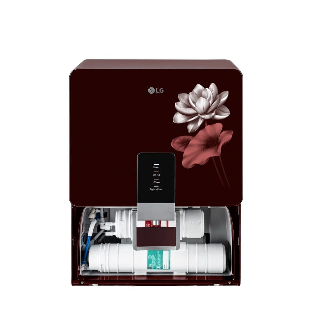 LG 8 Ltrs Storage, RO+UV+Mineral Booster Stainless Steel Tank Water Purifier (WW156RTTC,Black)