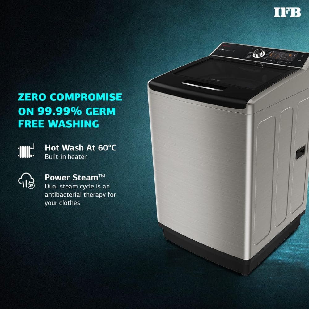 IFB 9 Kg 5 star Fully-Automatic Top Load Washing Machine (TL-S4STS 9.0KG AQUA, Silver)