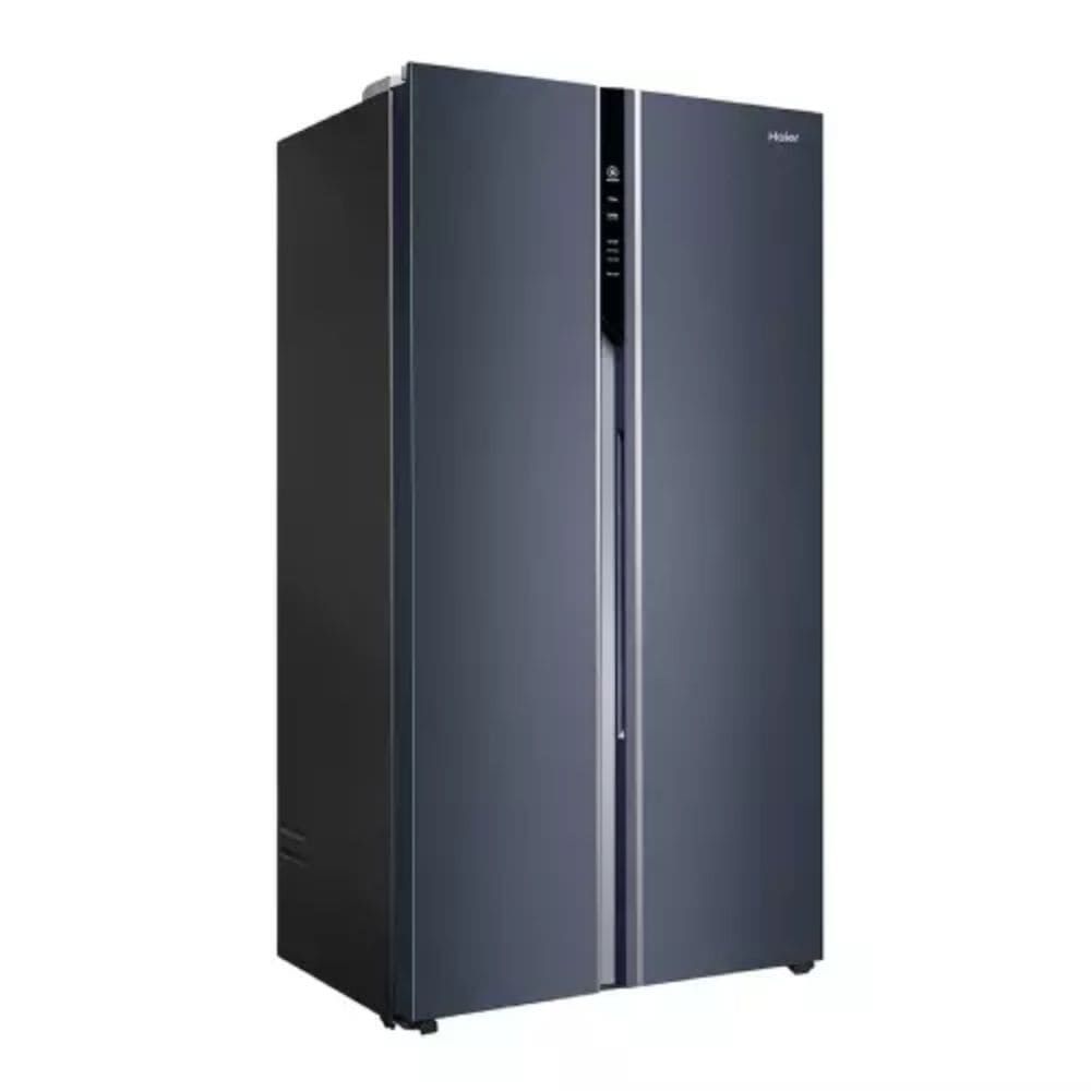 Haier 596 Ltrs, 3 Star Frost Free Dual Door Side by Side Refrigerator (HES 690GK, Graphite Black)