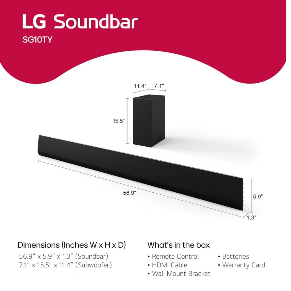 LG 420 Watts Wireless Dolby Atmos Triple Level Spatial Sound with Subwoofer Soundbar (SG10TY, 3.1 Channel)