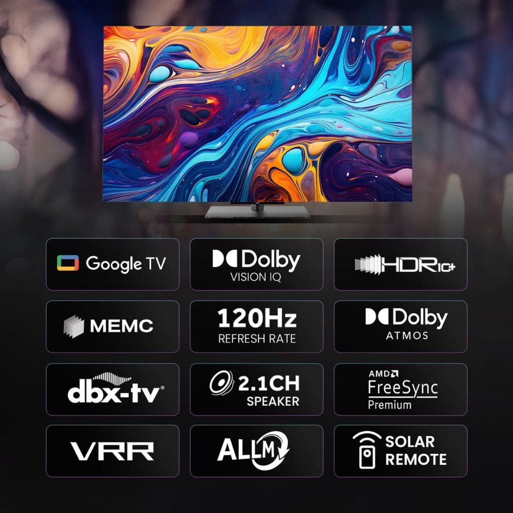 Haier H55C90EUX, 55 Inches 4K Ultra HD OLED TV, Crystal Black
