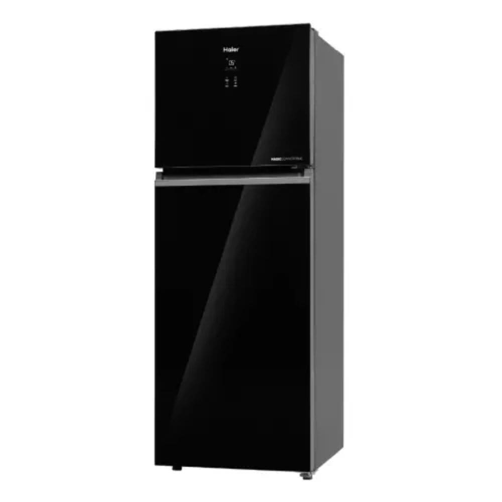 Haier 328 Ltrs, 3 Star Inverter Frost Free Double Door Refrigerator (HRF 3783CPG P, Cream Pink Glass)