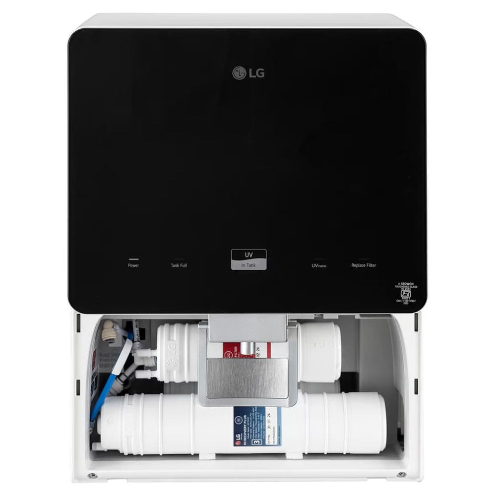 LG WW176GPBW, 8 Litres RO+ Multi Stage RO Filtration Water Purifier, White Glass Finish
