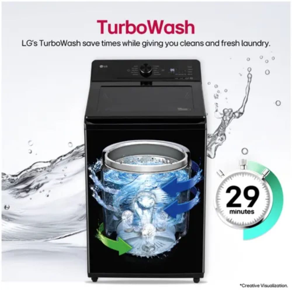 LG 10 Kg 5 Star Fully-Automatic Top Load Washing Machine (TX310NWO,Onyx Black)