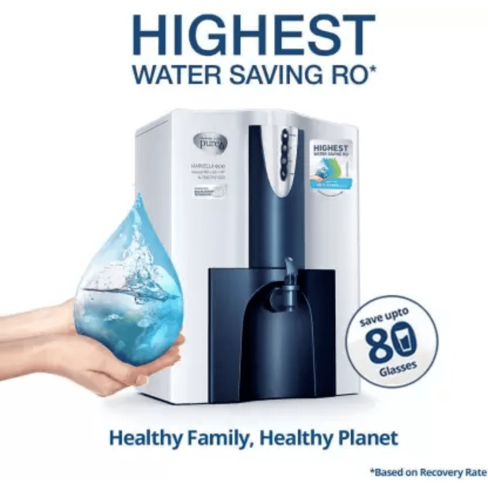 Pureit 10 Ltrs, RO+UV+MF Wall Mountable Water Purifier (Marvella, White & Blue)