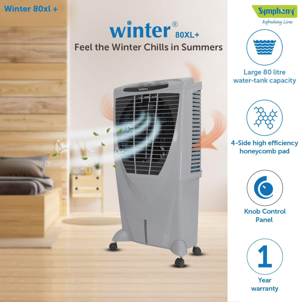 Symphony 80 Ltrs Desert Room Air Cooler (Winter 80XL+)