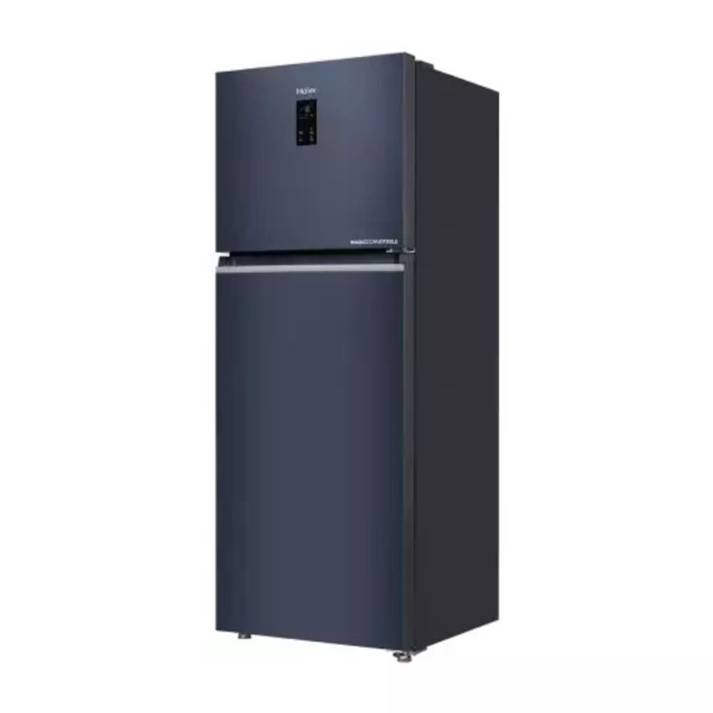 Haier 328 Ltrs, 2 Star Frost Free Double Door Top Mount Refrigerator (HRF 4082BLGKA P, Graphite Black)