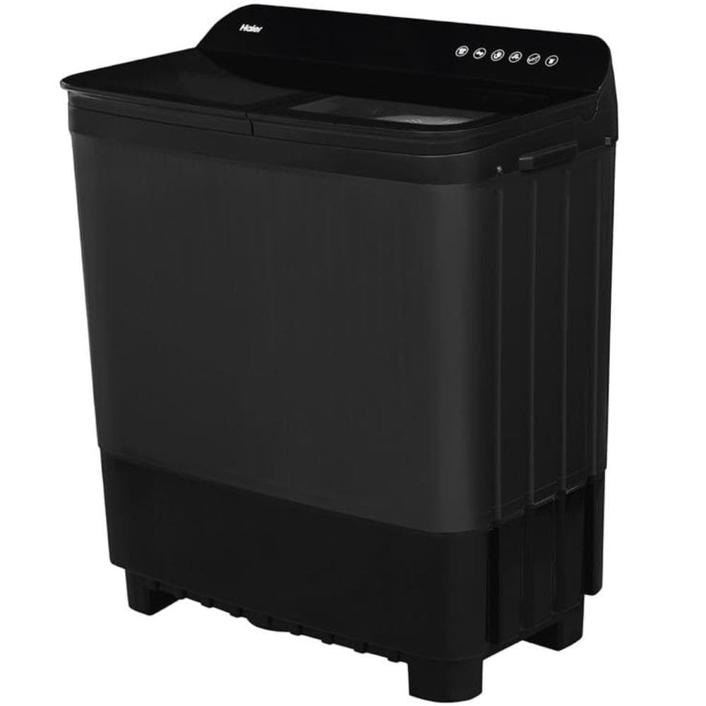 Haier 8.5 Kg 5 Star Semi-Automatic Top Load Washing machine (HTW85-186BBK,Black)