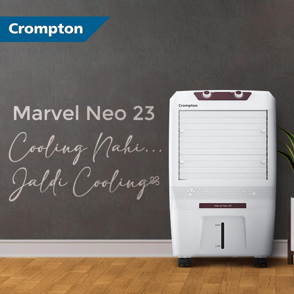 Crompton 23 Ltrs Desert Air Cooler (Marvel23 Neo, White)