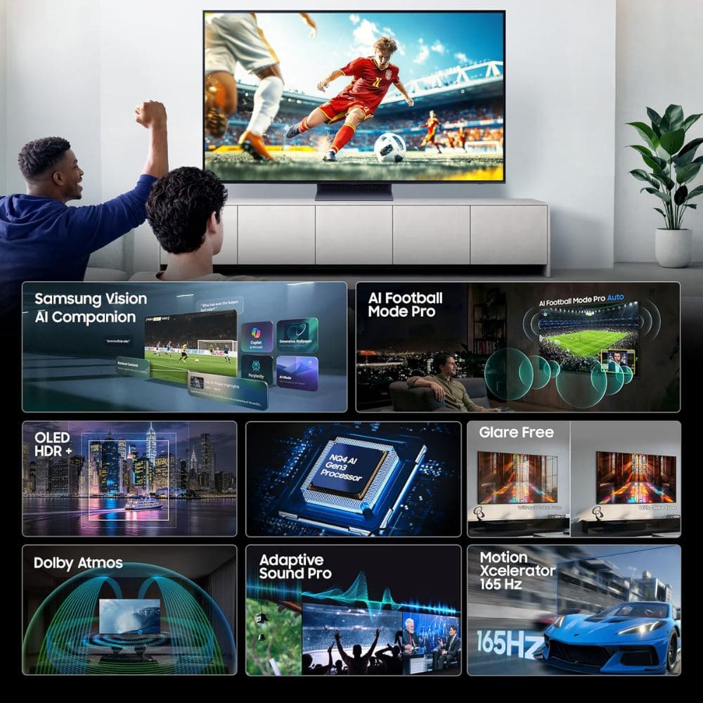 Samsung QA55S90HAULXL, 55 Inches 4K Ultra HD OLED TV, Graphite Black