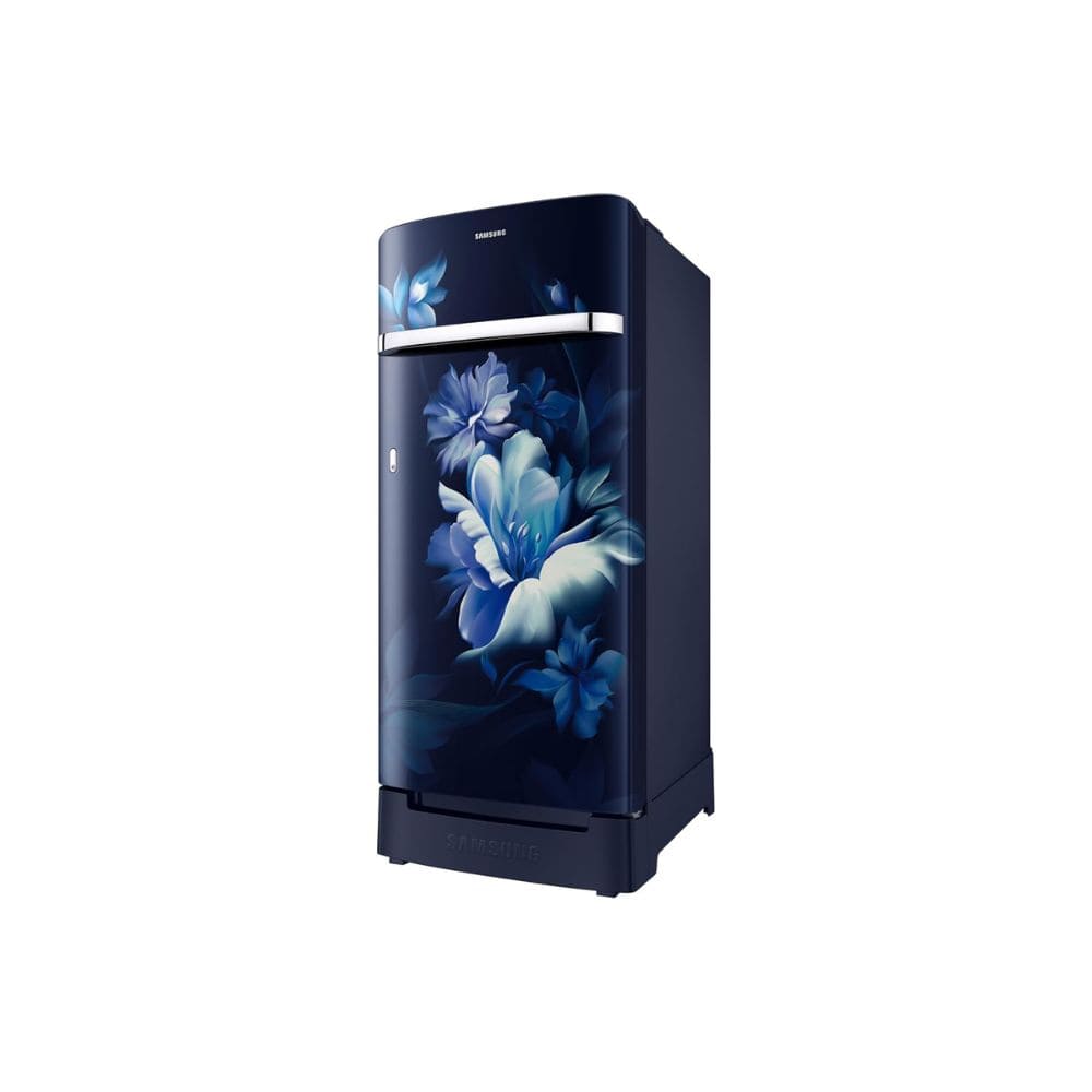 Samsung 189 Ltrs, 4 Star Digital Inverter, Direct Cool Single Door Refrigerator (RR21H2H24UZ, Midnight Blossom Blue)