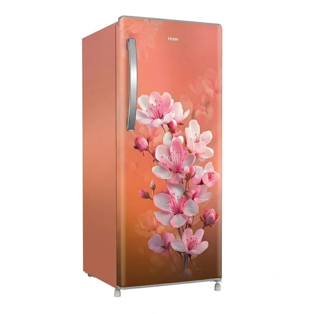 Haier 190 Ltrs, 2 Star Direct Cool Single Door Refrigerator 2 Star Saffron Sienna (Cherry Blossom), HRD 2112CSSA N