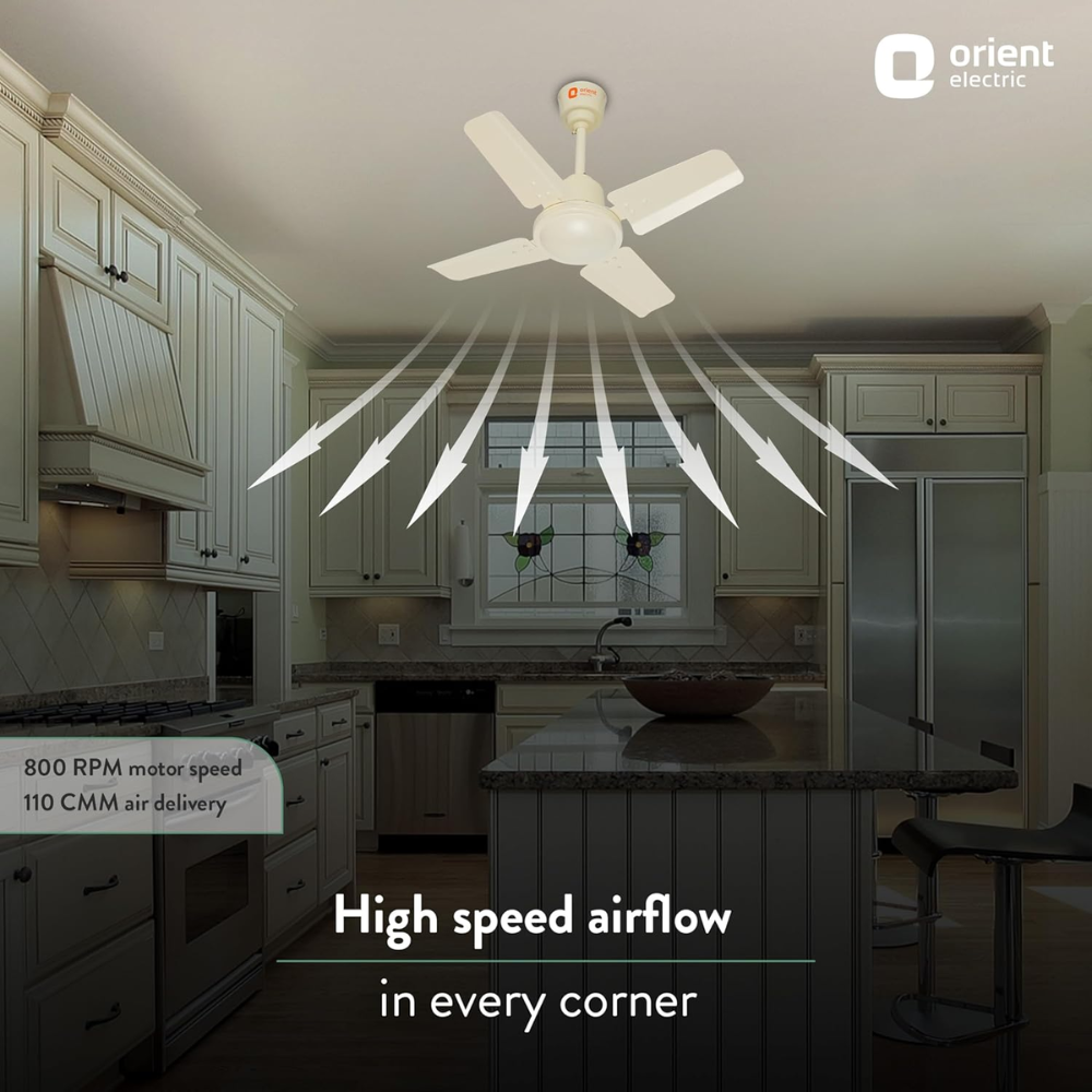 Orient New Air Plus, 600mm,4 Blade Small Ceiling Fan