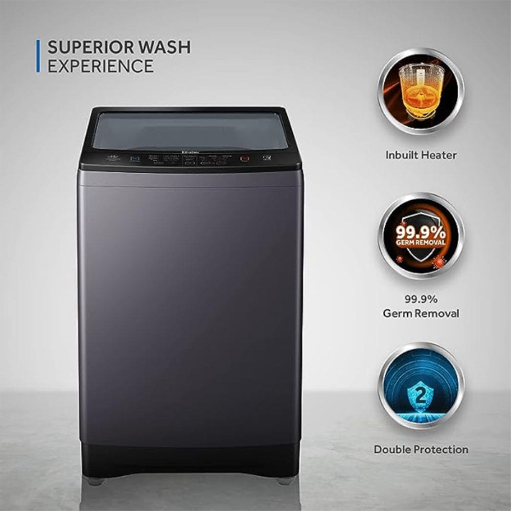 Haier 8 Kg 5 Star Semi-Automatic Top Load Washing Machine (HWM80-H826S6,Black)