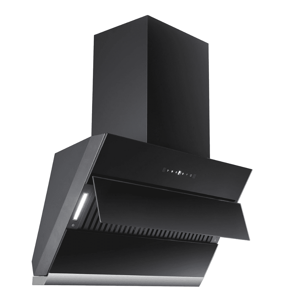 Faber Hood Zenith FL SC BK, 60 cm 1350 m3/hr Auto-Clean Angular Kitchen Chimney (Black)