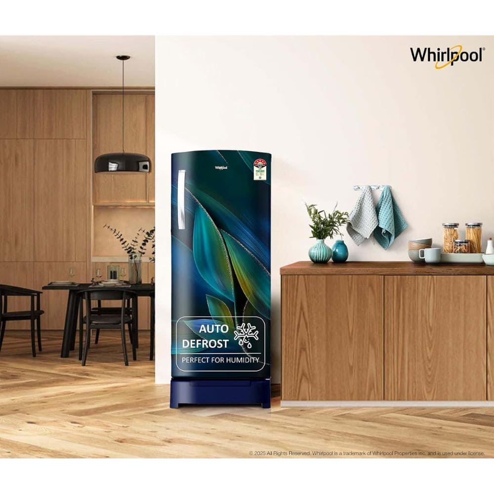 Whirlpool 236 Ltrs, 5 Star Frost Free Inverter Direct Cool Single Door Refrigerator (260 IMPRO PLUS ROY 5S INV BLUE BREEZE Y, Blue)