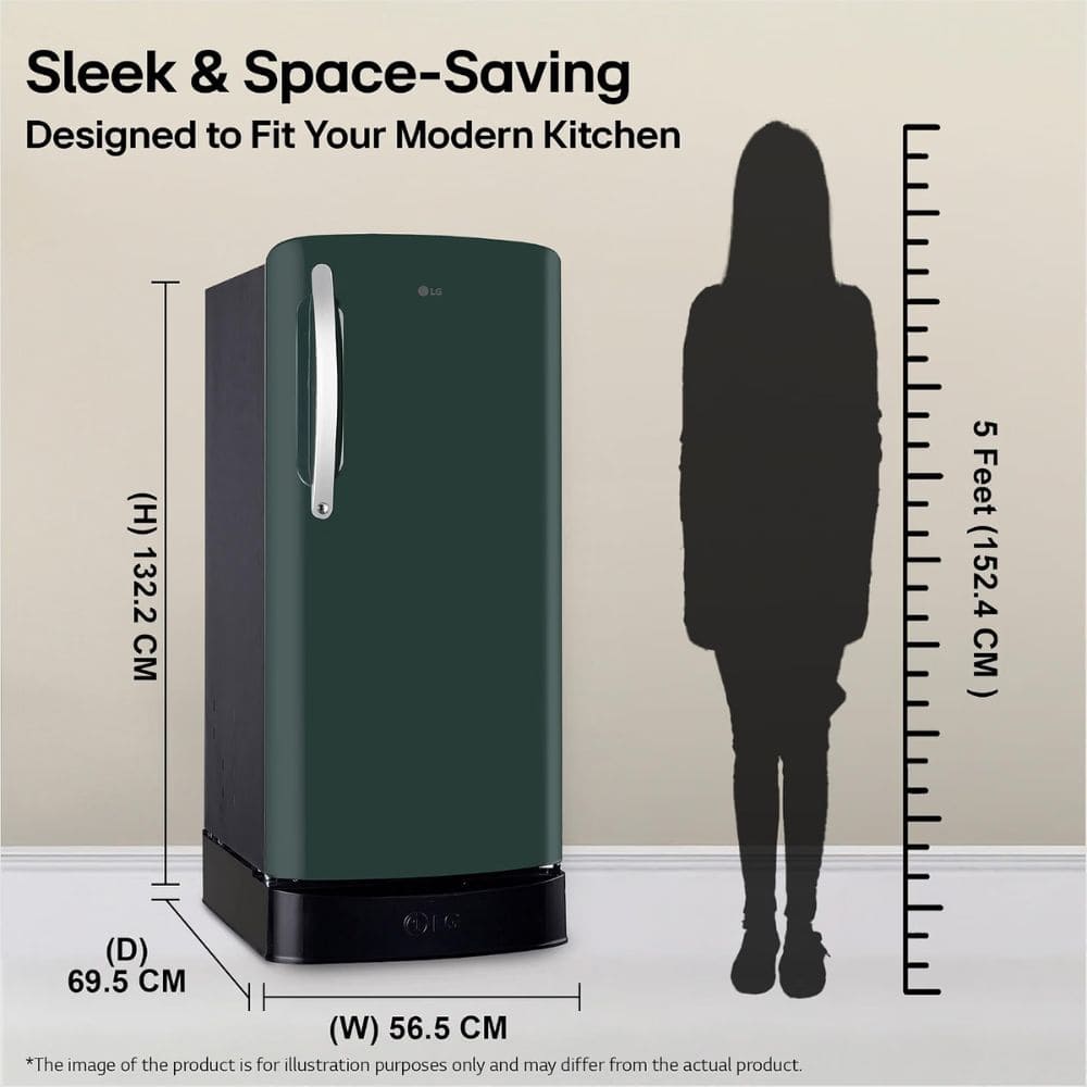 LG 201 Ltrs 3 Star Direct Cool Single Door Refrigerator (GLD2136ZHEG)