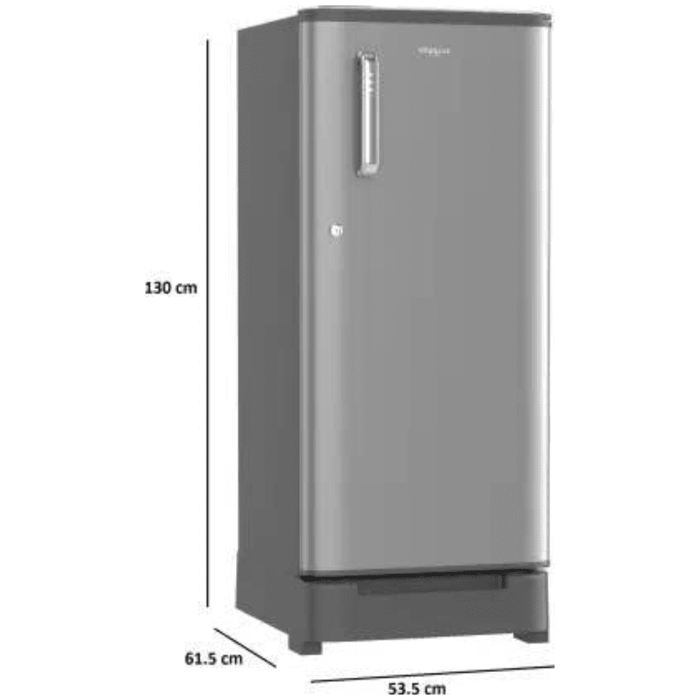 Whirlpool 205 IMPC PRM 2S TITAN STEEL-Z, 184 Ltrs 2 Star Inverter  Direct Cool Single Door Refrigerator, Titan Steel