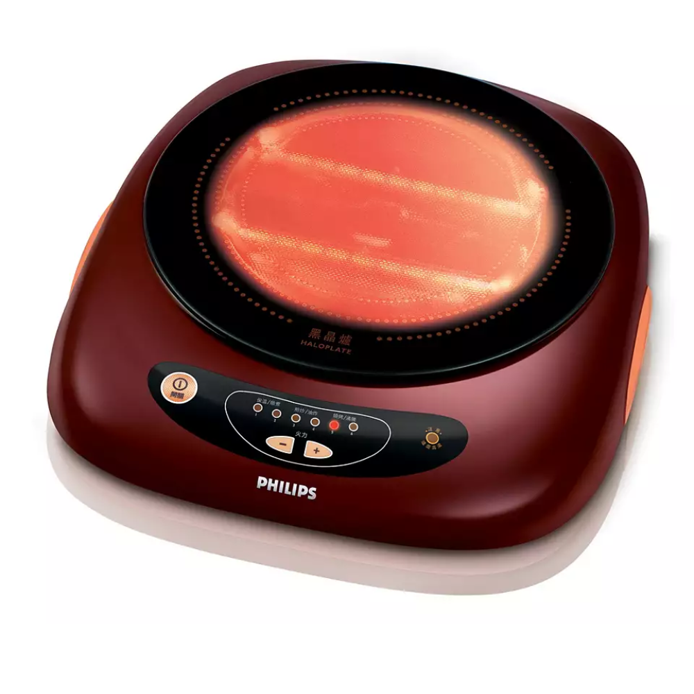 Philips HD 4944, 1500 Watts Induction Cooktop Push Button (Maroon)