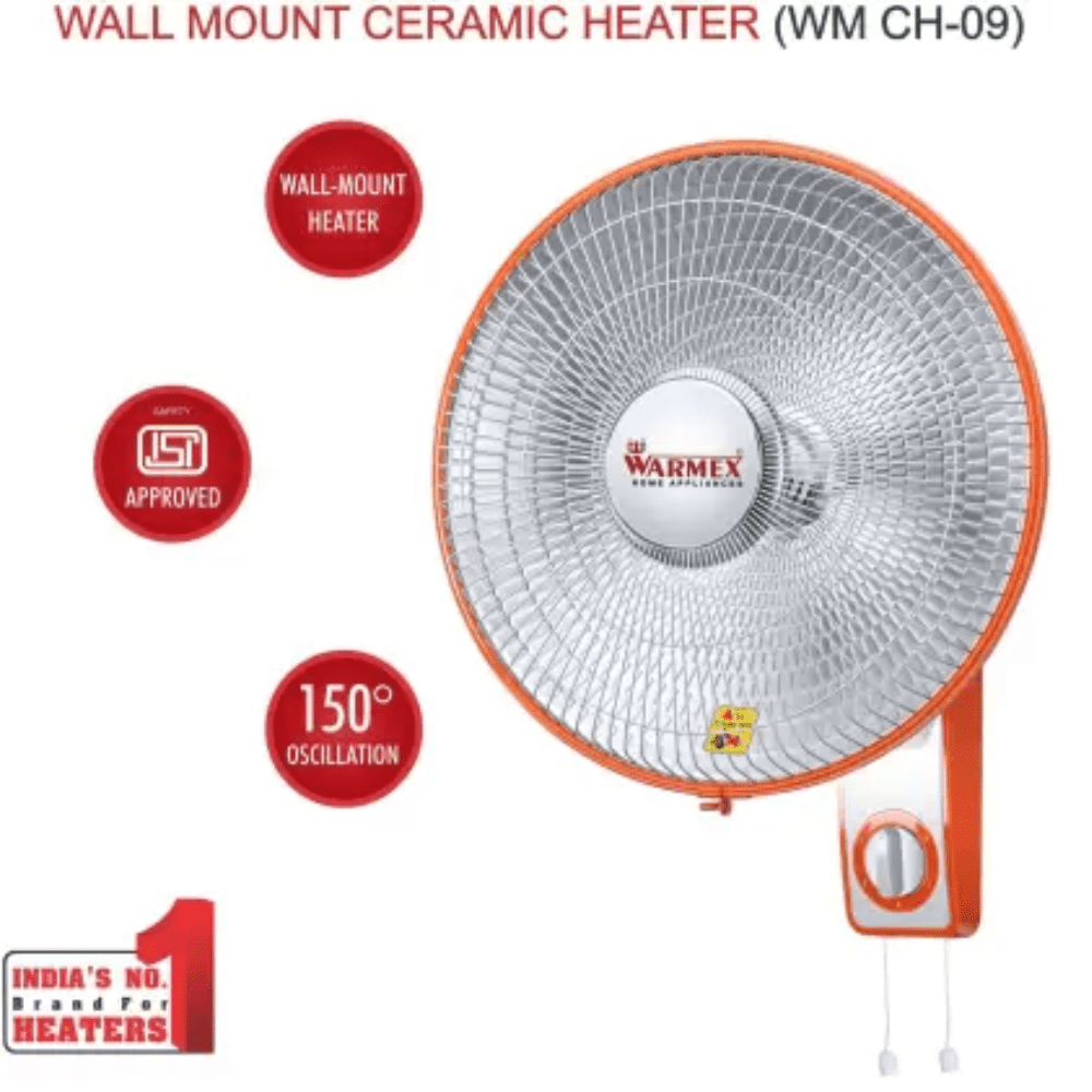 Warmex 1000 Watts Ceramic Pedestal Floor Mount Room Heater (WM-CH-09, Red & Black)