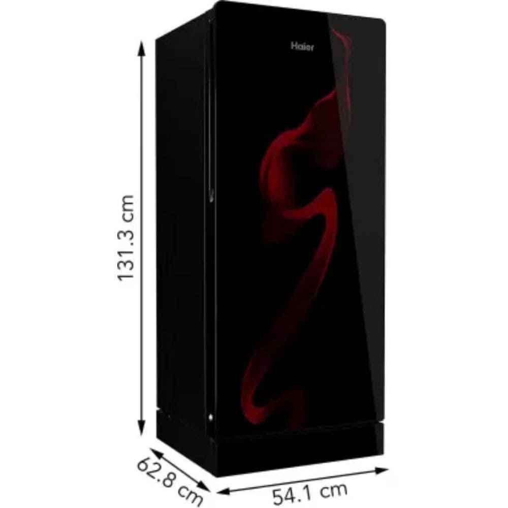 Haier 190 Ltrs, 3 Star Direct Cool Single Door Refrigerator (HRD 2103PSGA P, Nickel black)