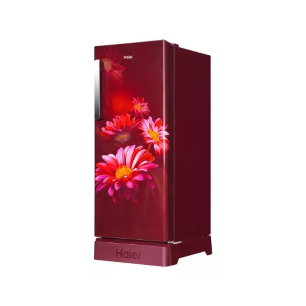 Haier 190 Ltrs, 2 Star Direct Cool Single Door Refrigerator (HRD 2113PRHA N, Red Hilton)