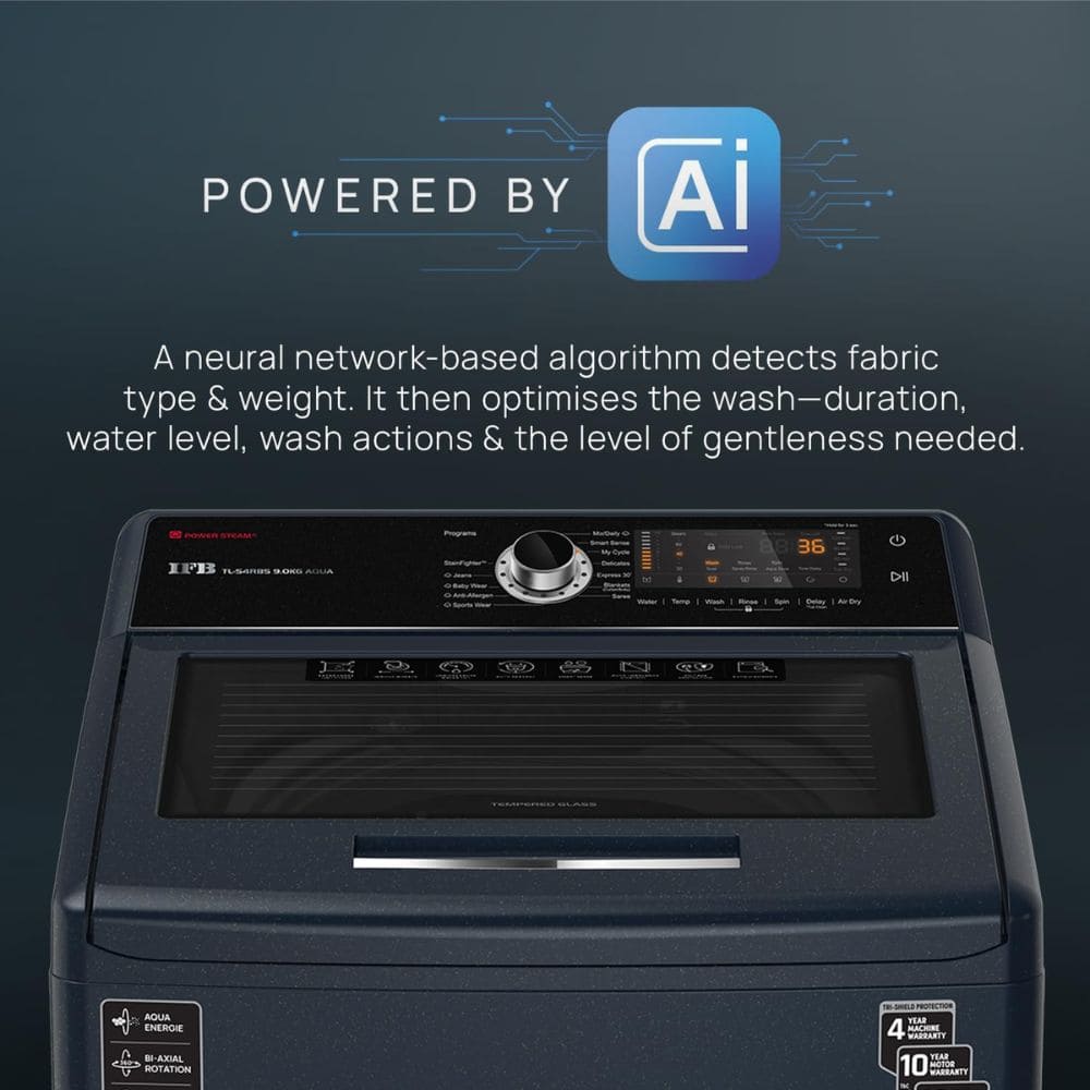 IFB 9 Kg 5 star Fully-Automatic Top Load Washing Machine (TL-S4RBS 9.0KG AQUA, Black
