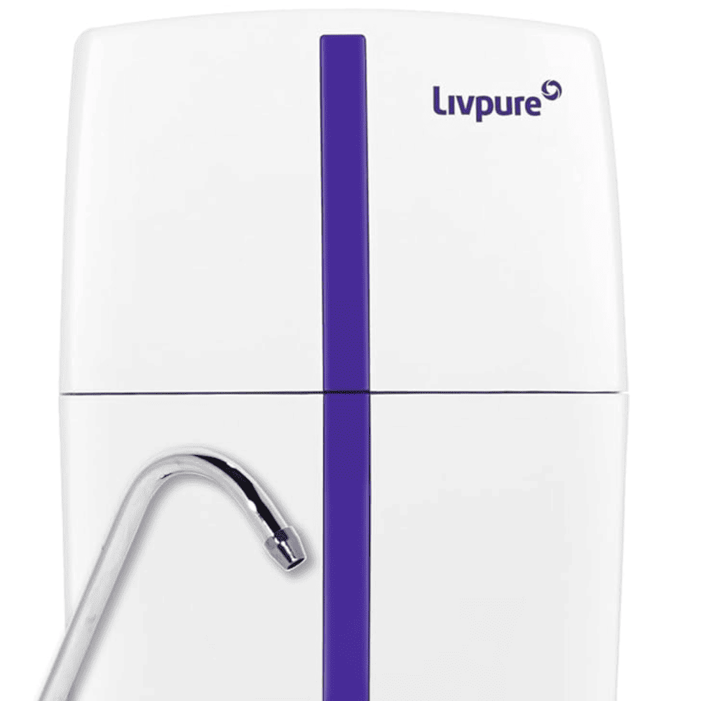 Livpure Stealth, 7 Ltrs Storage RO+UV+Copper Under Sink Water Purifier, Black