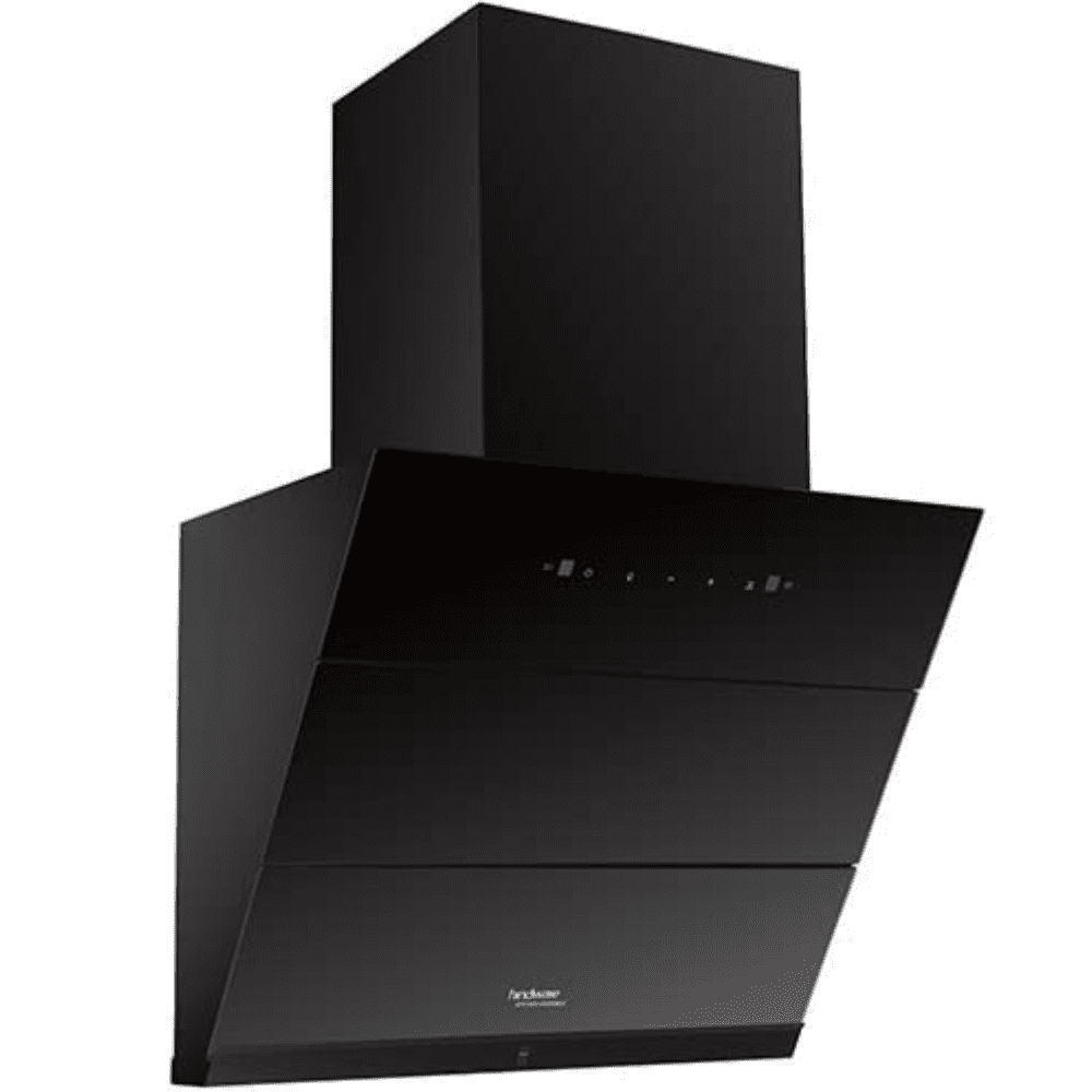 Hindware LEXIA, 60 cm 1350 m3/hr Heat Auto Clean, Filterless Chimney (Black)