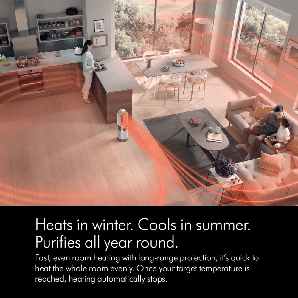 Dyson Hot and Cool HP11 Air Purifier with Remote Control (White & Silver)
