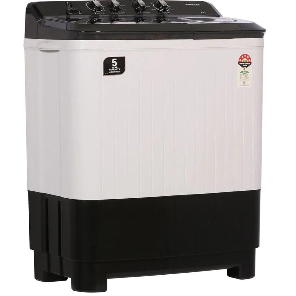 Samsung 10.5 Kg 5 Star Semi-Automatic Top Load Washing machine (WT10C4260GG,Black & White)